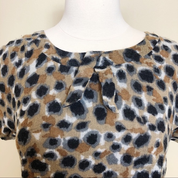 Anthropologie Portrait of a Girl Leopard Wool Top - Picture 4 of 8